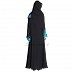 Umbrella abaya with embroidery work on sleeve and dupatta